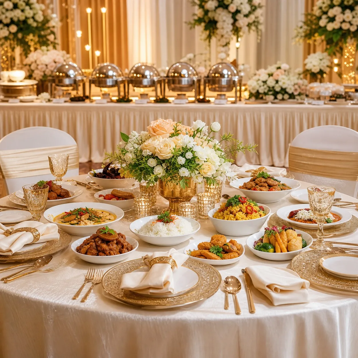 Grand wedding buffet theme