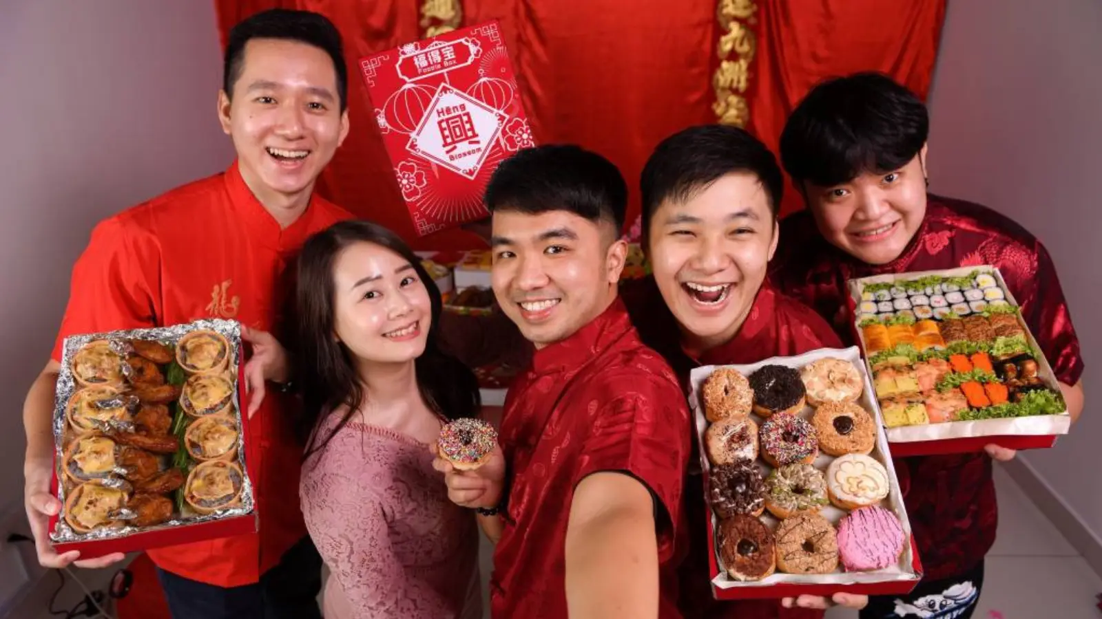runningmen catering chinese new year specials promo 2021 cny cover with people holding food